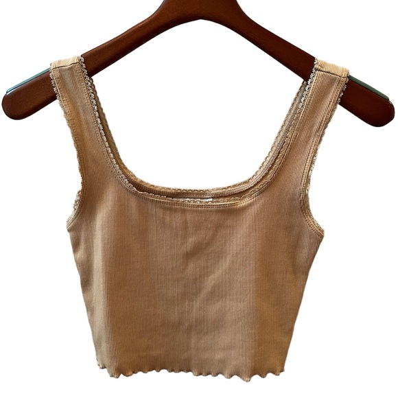 Topshop Tops - Top shop ribbed knit crop tank